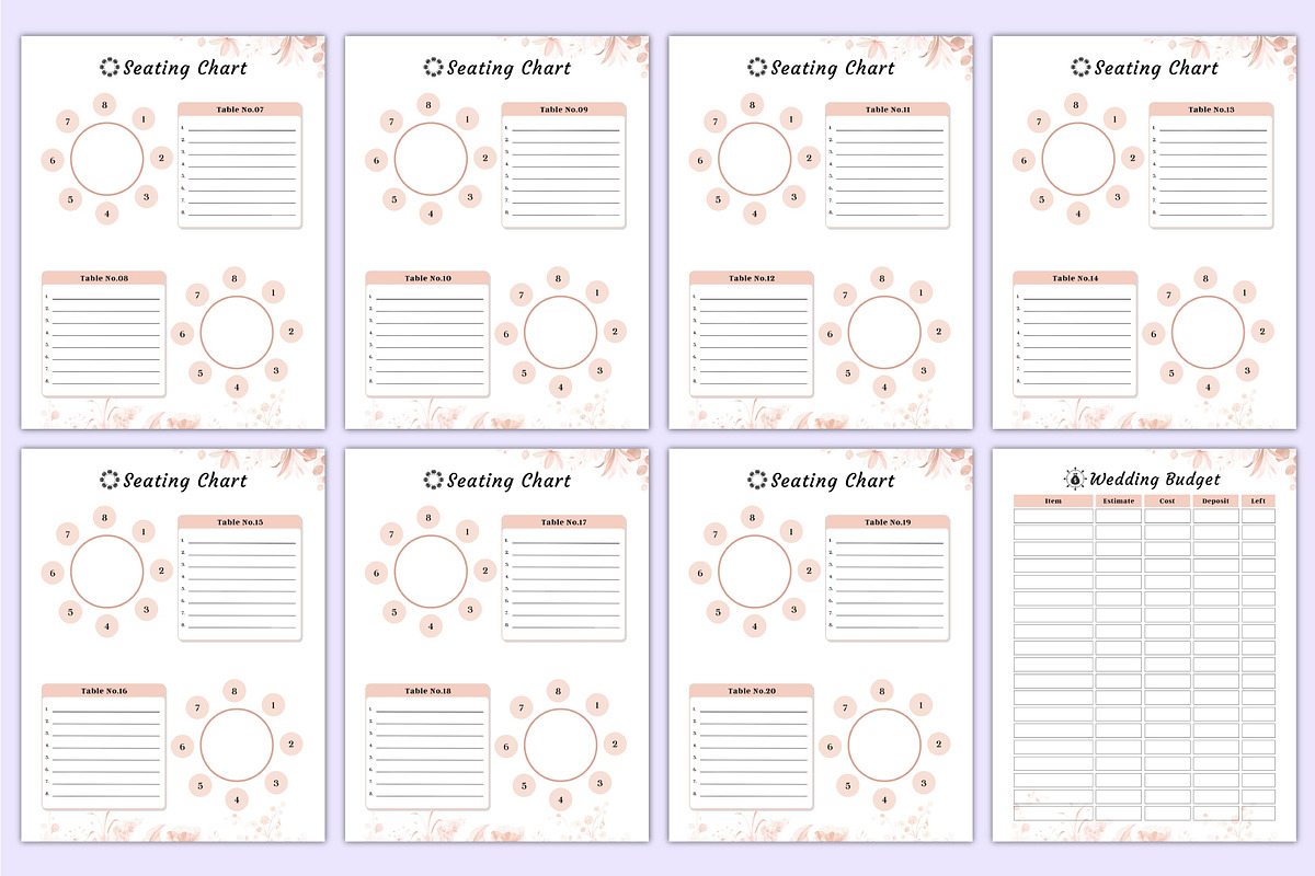 Wedding Planner Canva Template, a Stationery Template by Mustafiz (Photo 4 of 5)