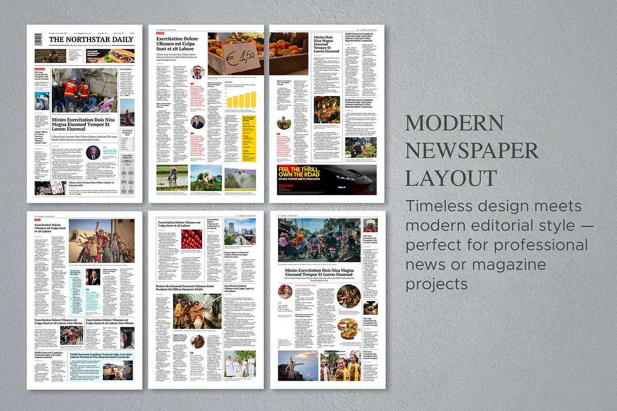 Editorial Tabloid Template, a Magazine Template by Oshin Design (Photo 3 of 5)