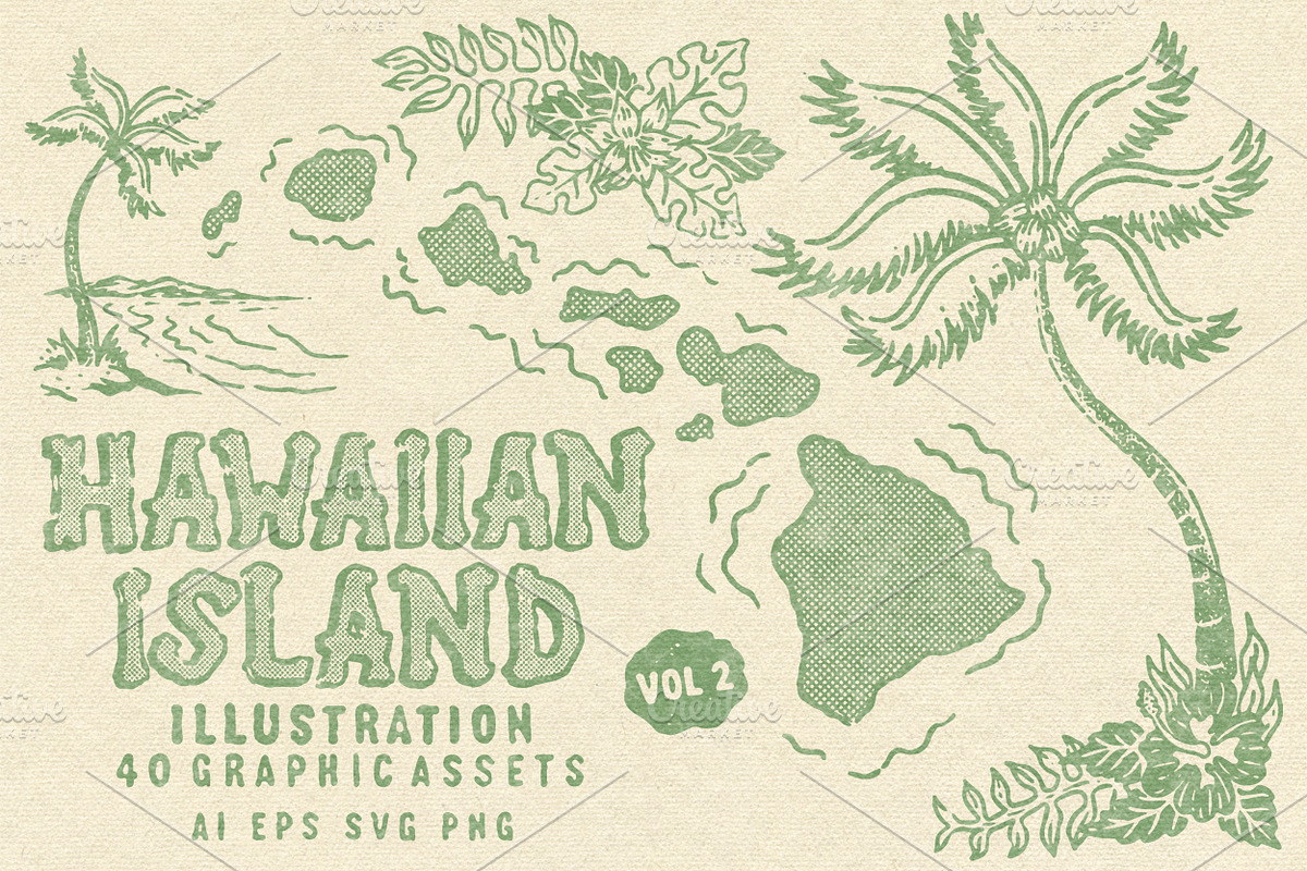 Hawaiian Graphic Illustration 2, an Illustration by Southerntown (Photo 1 of 7)