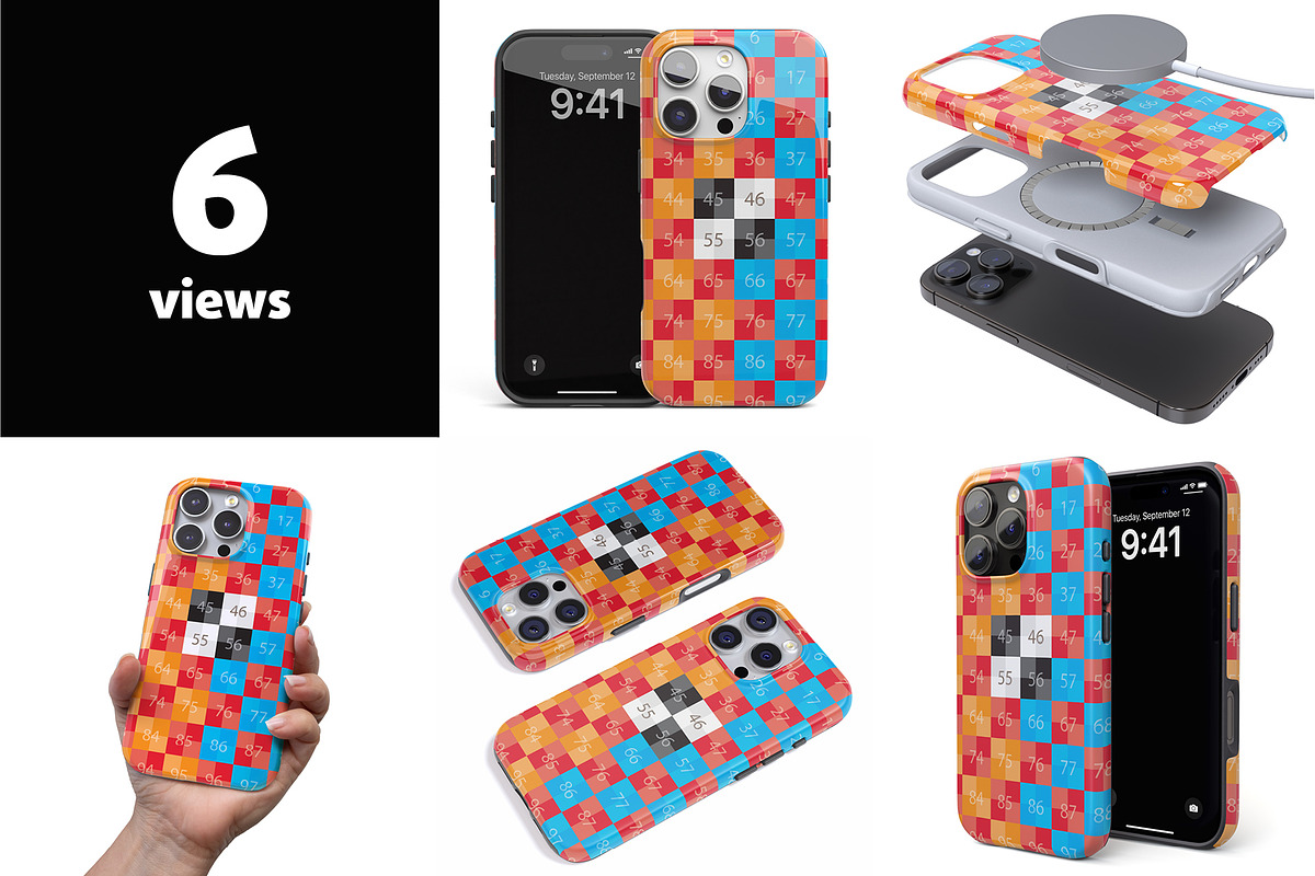 iPhone 16 pro Tough Case Mock-up, an iPhone Mockup by Colatudo Store (Photo 2 of 9)