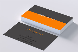 Simple Elegant Orange Business Card