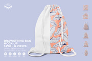 Drawstring Bag Mock-up, an Apparel Mockup by Branda Keeps (Thumbnail 1 of 17)