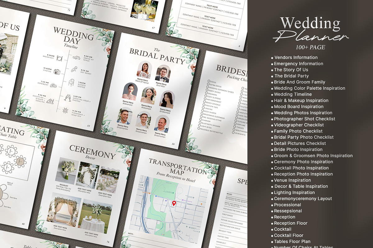 Minimalist Wedding Planner Template, a Presentation Template by SKY CREATION (Photo 3 of 6)