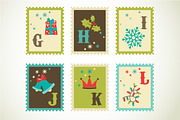 Christmas Alphabet Poster & elements, a Decorative Illustration by Marish (Thumbnail 6 of 8)