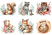 Cute Mother's Day Animals Clipart, an Illustration by DreamArtGraphic (Thumbnail 4 of 4)