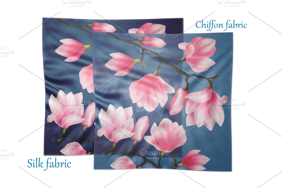 Silk, chiffon scarf mockup, a Product Mockup by NatalyaZelenova (Photo 3 of 5)
