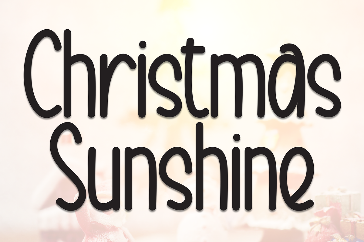 Christmas Sunshine | Script Font, a Script Font by Scratchones (Photo 1 of 8)