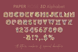 Paper Rose - 3D Lettering