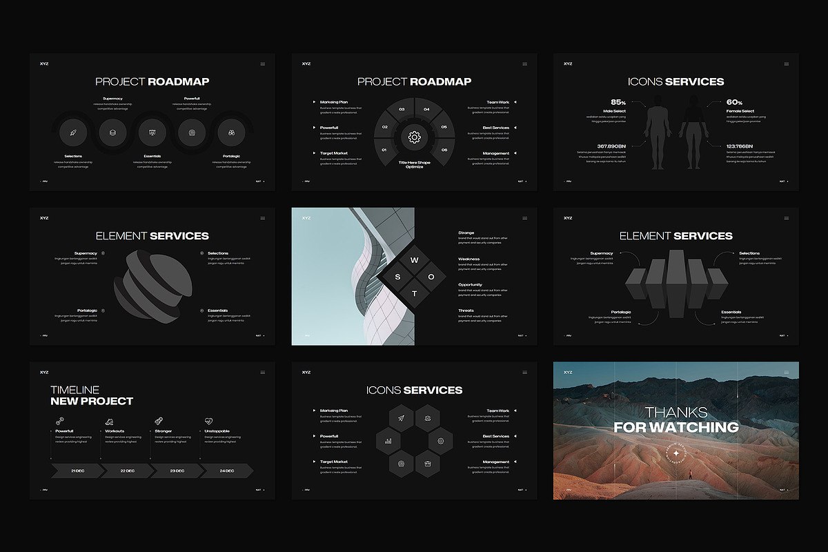 XYZ Presentation Template Design, a Presentation Template by Rocketstill (Photo 7 of 7)