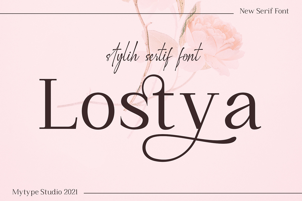 Lostya - Stylish Serif, a Serif Font by Mytype Studio (Photo 1 of 9)