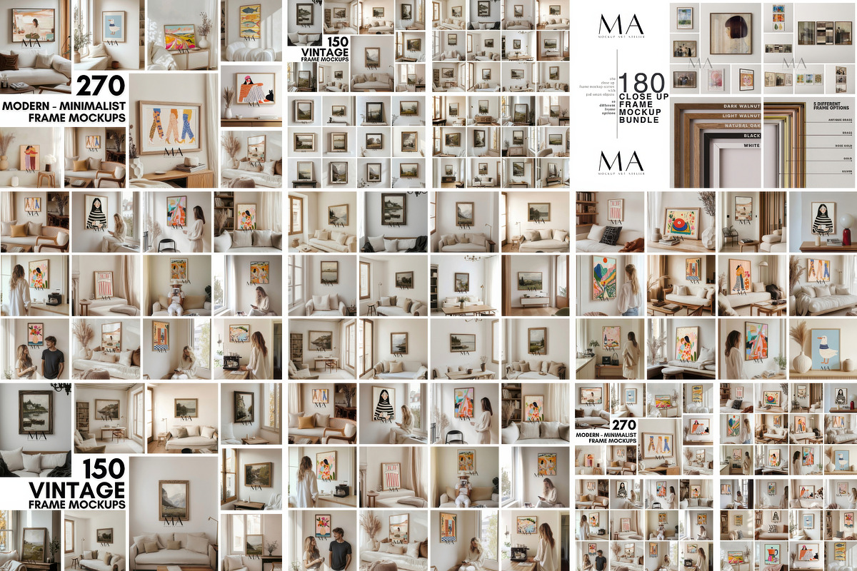 Ultimate 950+ Frame Mockup Bundle, a Household Mockup by Mockup Art Atelier (Photo 34 of 47)