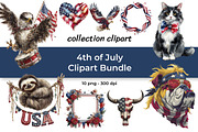 American Independence Day Clipart, a Decorative Illustration by InkyQueenArt (Thumbnail 1 of 5)