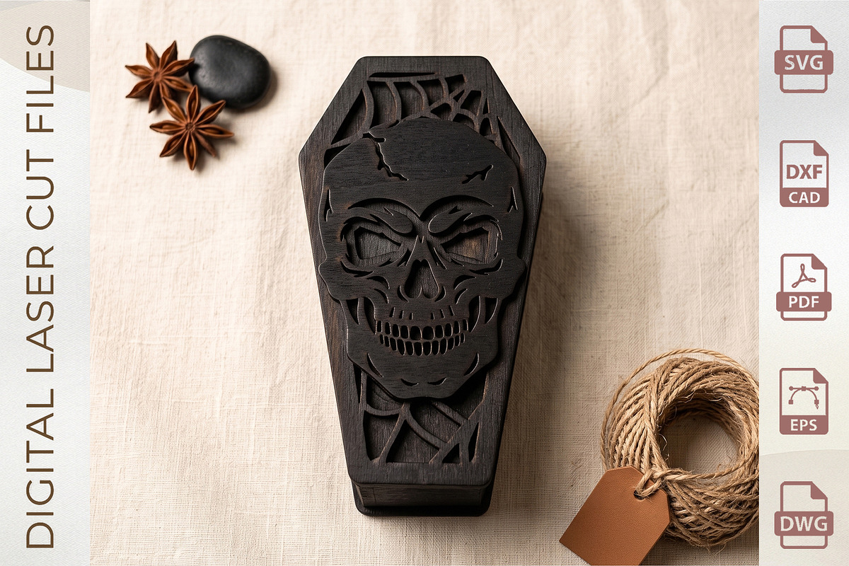 Halloween Coffin Box Bundle, an Object Graphic by WoodoraCut (Photo 4 of 10)