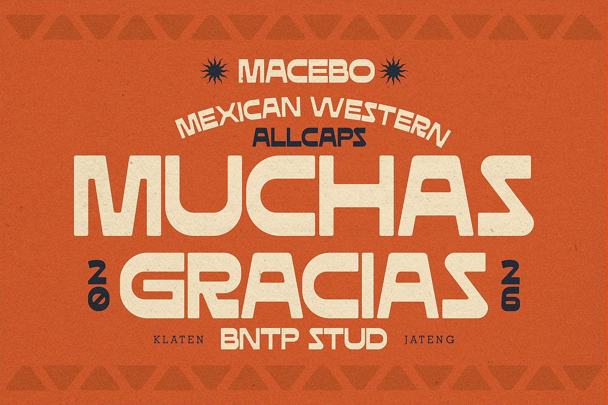 Macebo - Mexican Western Font, a Sans Serif Font by Bentype Studio (Photo 7 of 7)