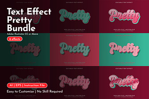 Pretty Text Effect Bundle, a Layer Style Add-On by WM48 Shop