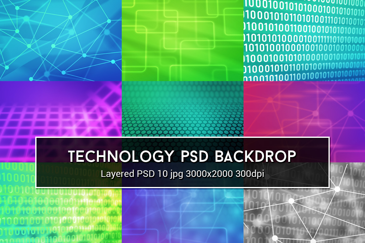 Technology PSD Background, a Texture Graphic by Krukowski Graphics