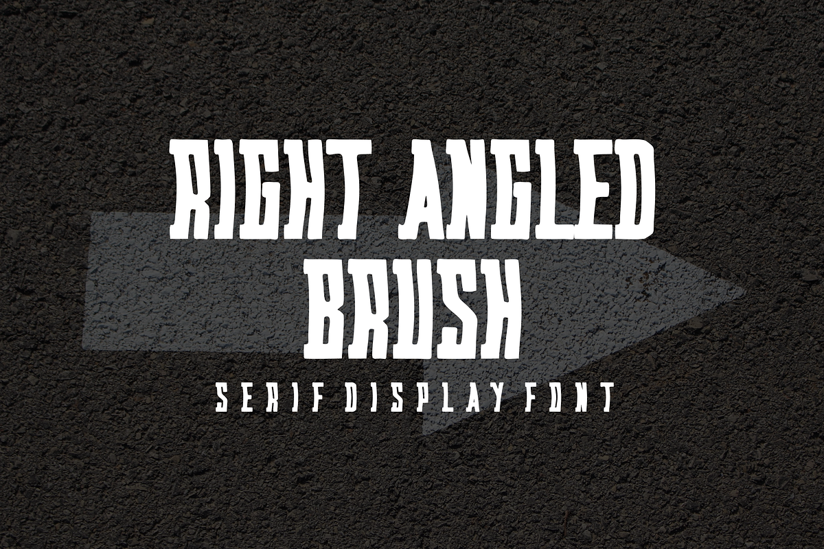 Right Angled Brush - Font, a Serif Font by artchiles_design (Photo 1 of 5)