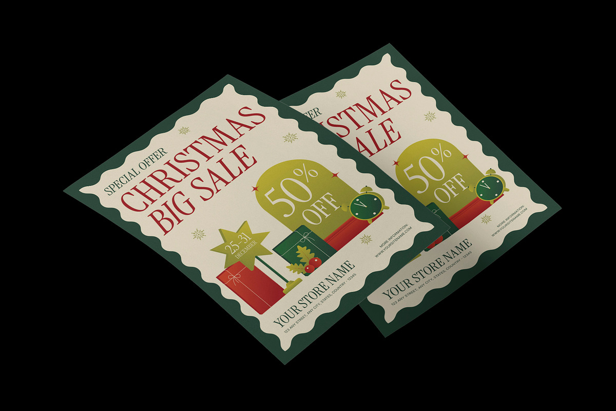 Christmas Big Sale Flyer, a Flyer Template by Neermana (Photo 3 of 4)