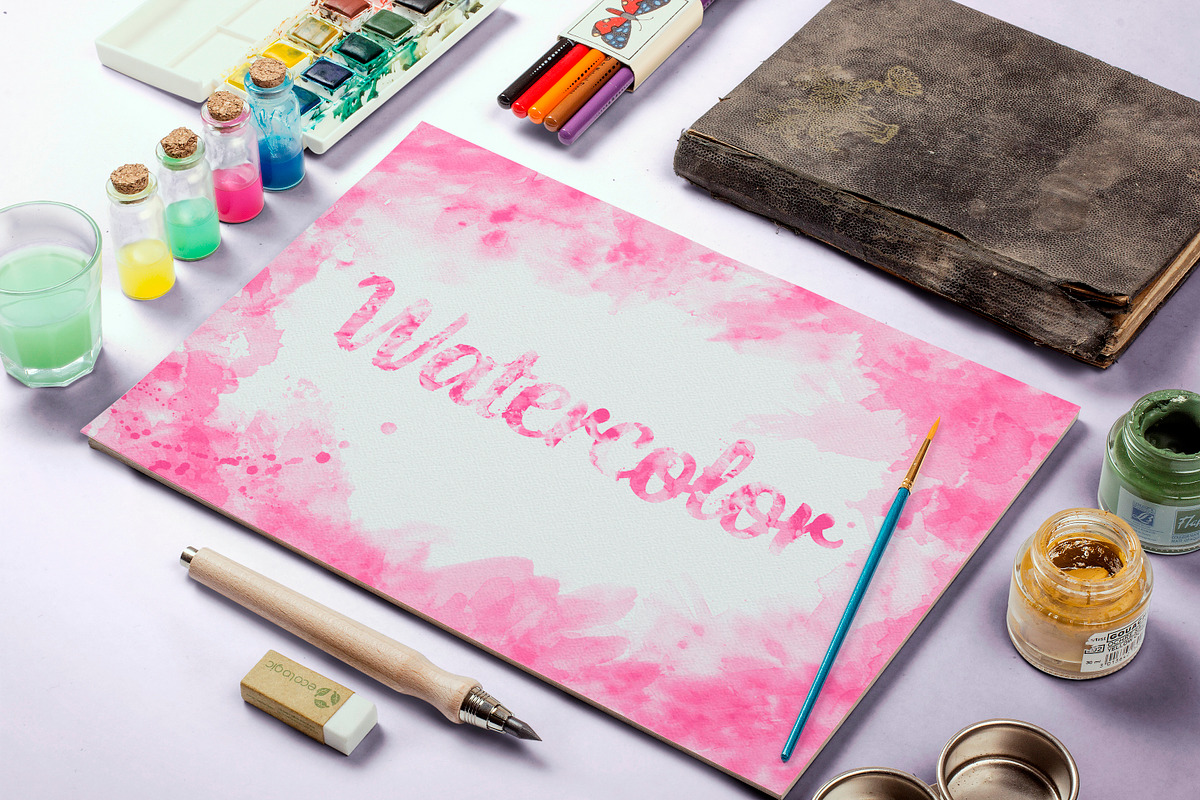 Watercolor Photoshop&Vector brushes preview 5