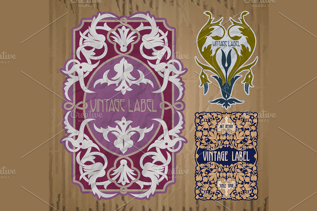 Label Art Nouveau - sets, a Decorative Illustration by Stanislav Kharchevskyi (Photo 6 of 8)