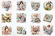Cozy spring sublimation clipart bund, an Illustration by RobertsArt (Thumbnail 3 of 7)