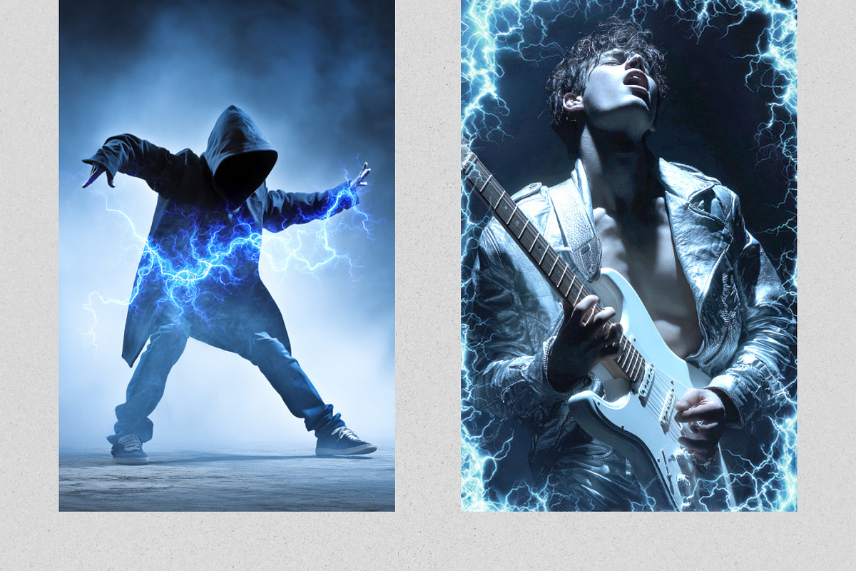 Electric Lightning Border Overlays, a Texture Graphic by PhotoSpirit (Photo 4 of 8)