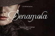 Denamola - Elegant Script Font, a Serif Font by Qweera Studio (Thumbnail 1 of 12)