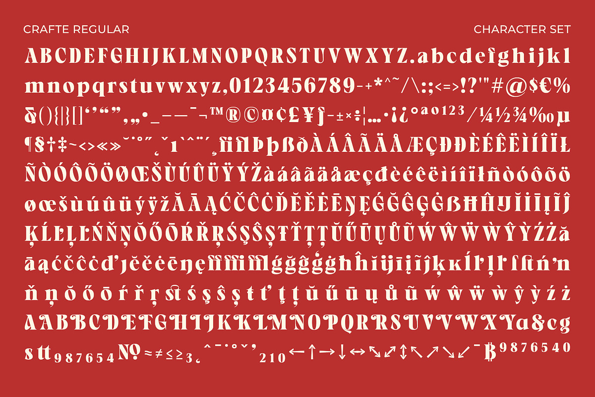 Crafte - Expressive Modern Serif, a Serif Font by Mbonster Design Studio (Photo 14 of 15)