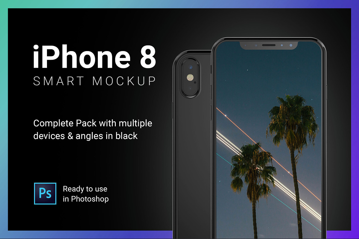iPhone 8 Mockup Complete Pack Black, an iPhone Mockup by mockuptain (Photo 1 of 10)