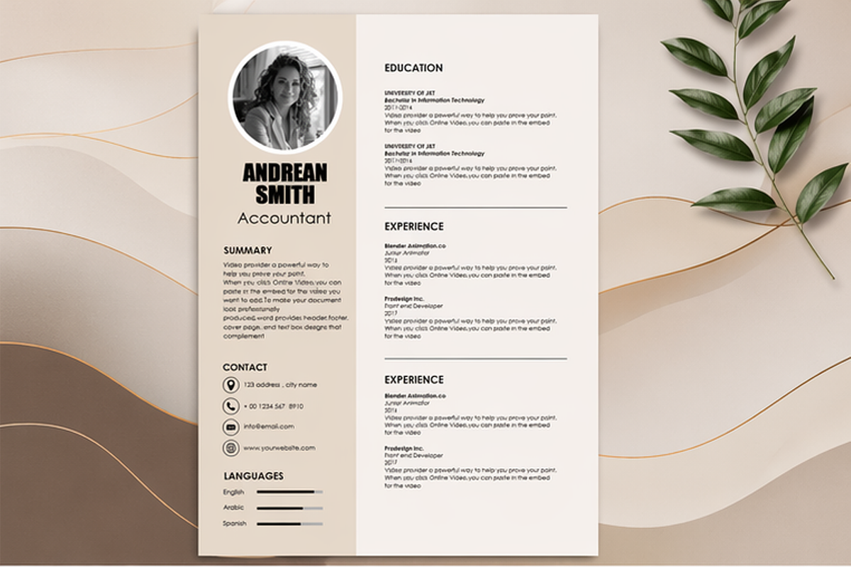 MODERN RESUME TEMPLATE (R4), a Resume Template by dulchaer29 (Photo 4 of 4)
