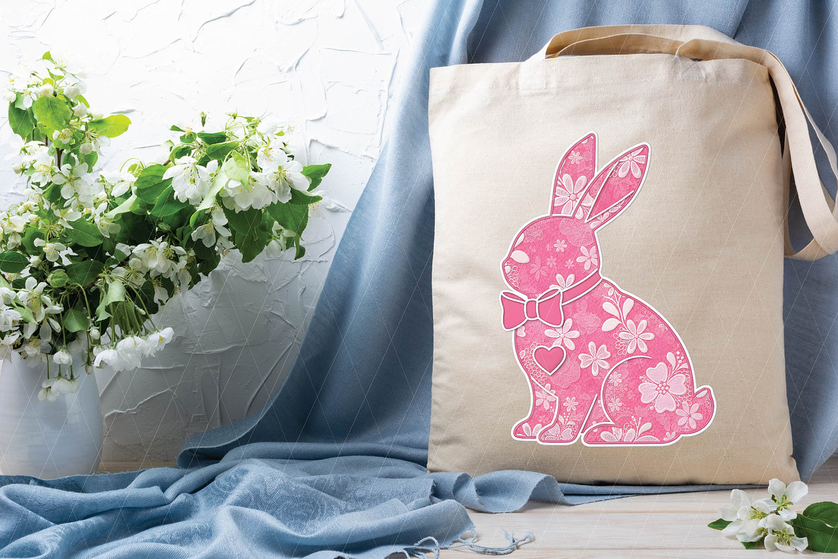 Lace Bunny Coquette Bow, Easter png, an Illustration by DreamPrint404 (Photo 6 of 6)