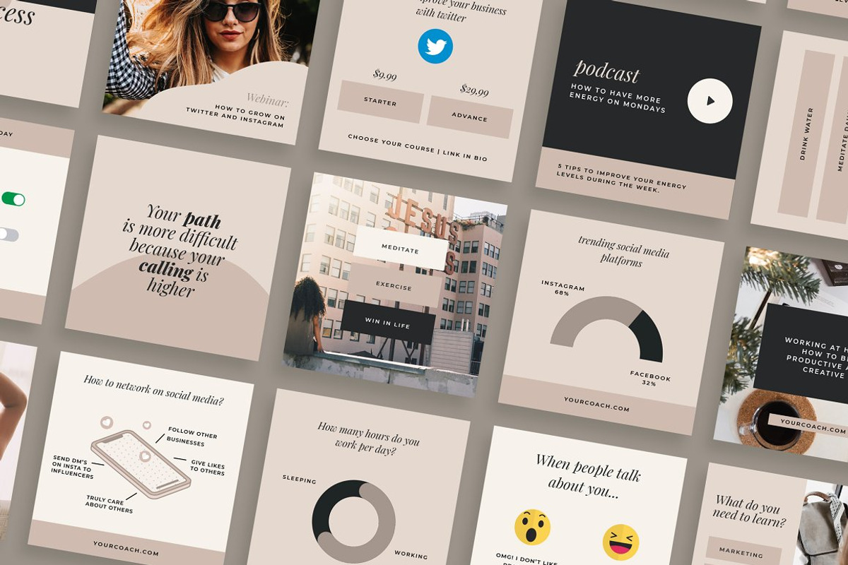 Instagram Bundle Coach Blogger, a Social Media Template by Design District (Photo 25 of 71)