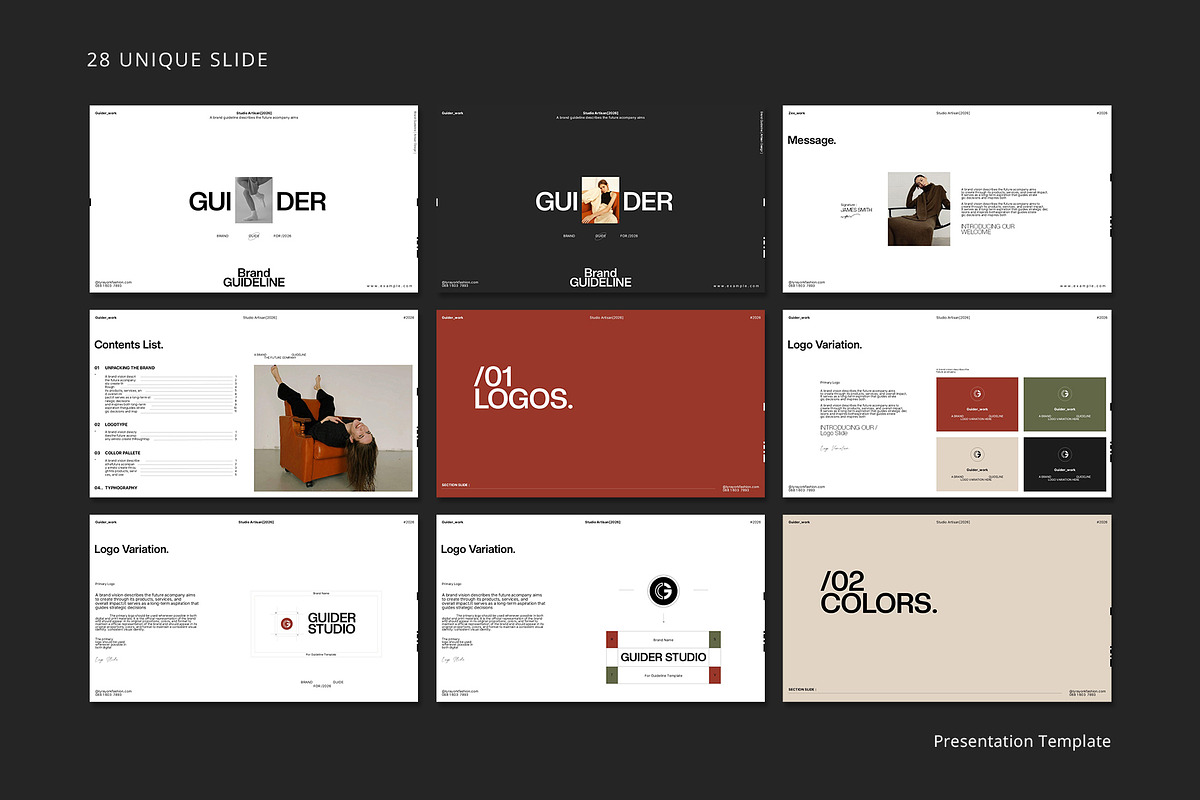 Guider Brand Guideline Presentation, a Presentation Template by Studio Artisan (Photo 7 of 7)