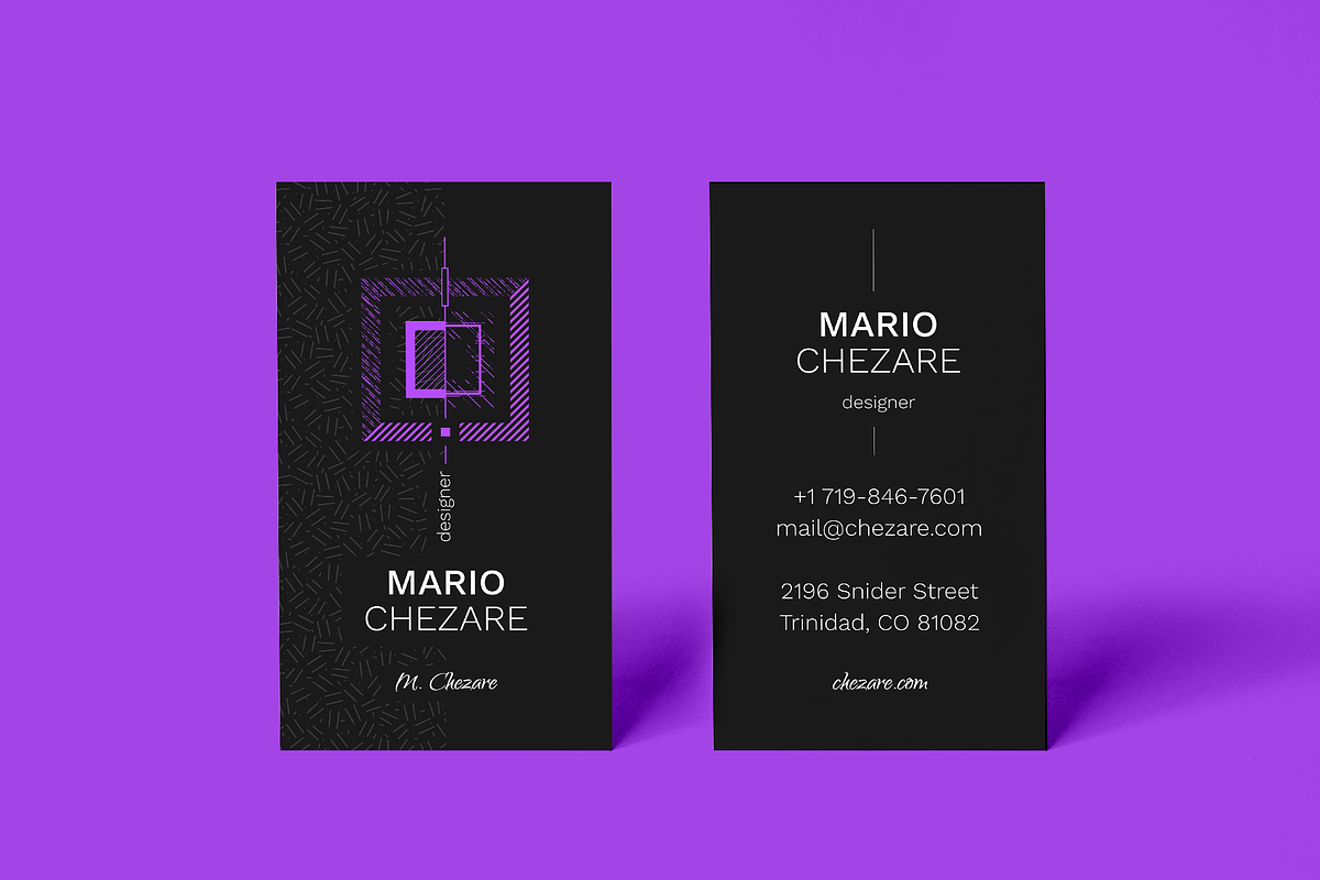 Chezare B. 8 Business Card Templates, a Business Card Template by le-genda (Photo 5 of 9)