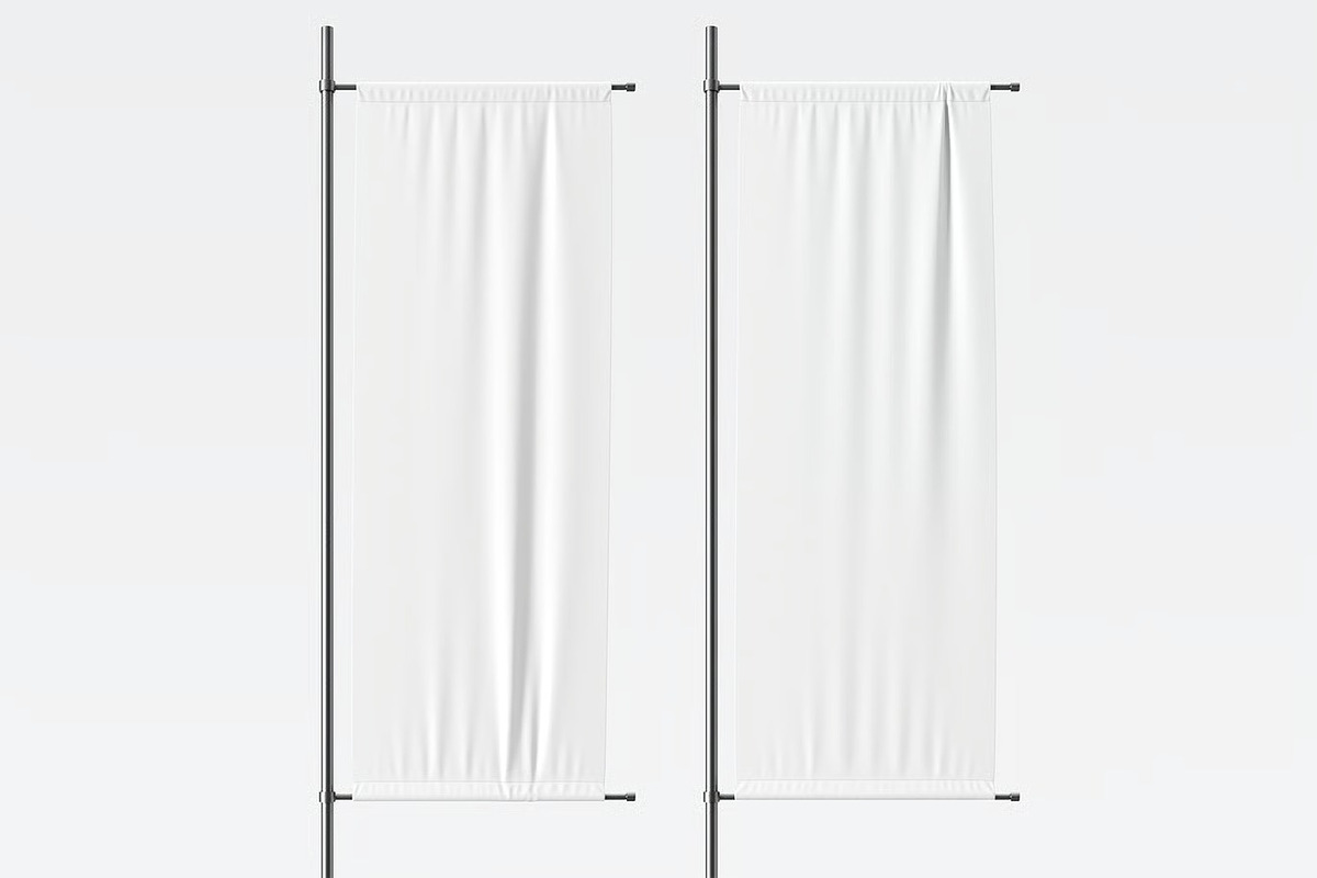 Vertical Banner Mockup, an Advertising Mockup by zpackcreative (Photo 2 of 5)