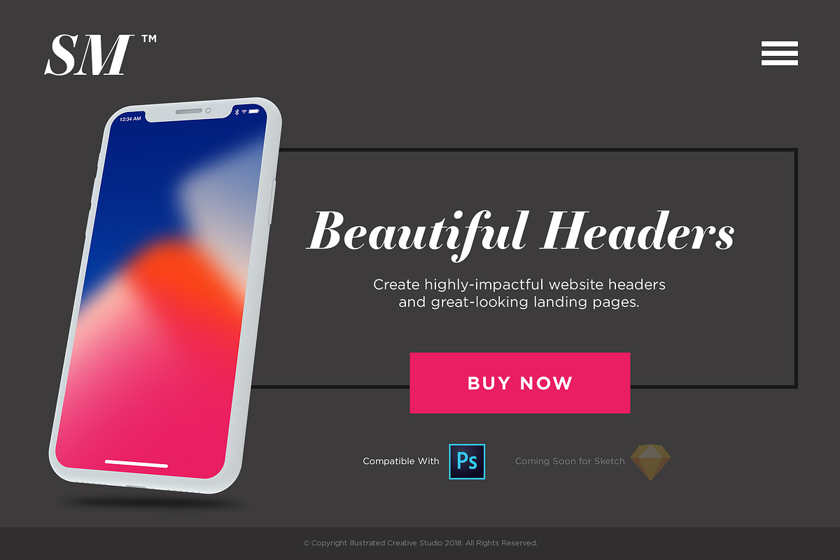 iPhone X Design Mockup, an iPhone Mockup by illustrated (Photo 9 of 9)
