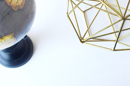Globe & Gold Abstract Stock Image, a Background Photo by V The Spark