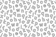 4 Seamless Patterns with Alphabet, a Pattern Graphic by Absent A (Thumbnail 1 of 4)