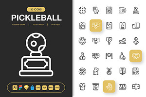 Pickleball Icons