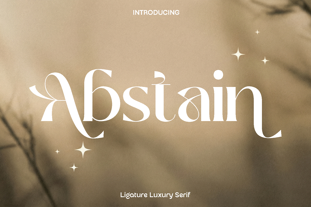 Abstain Ligature Luxury Serif, a Serif Font by Luna Shop (Photo 1 of 9)