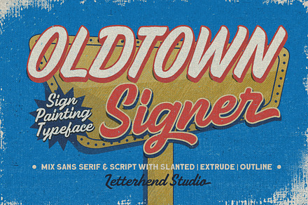 Oldtown Signer - Sign Painting Type, a Script Font by Letterhend Studio