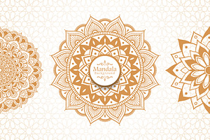 Seamless Golden Mandala Pattern