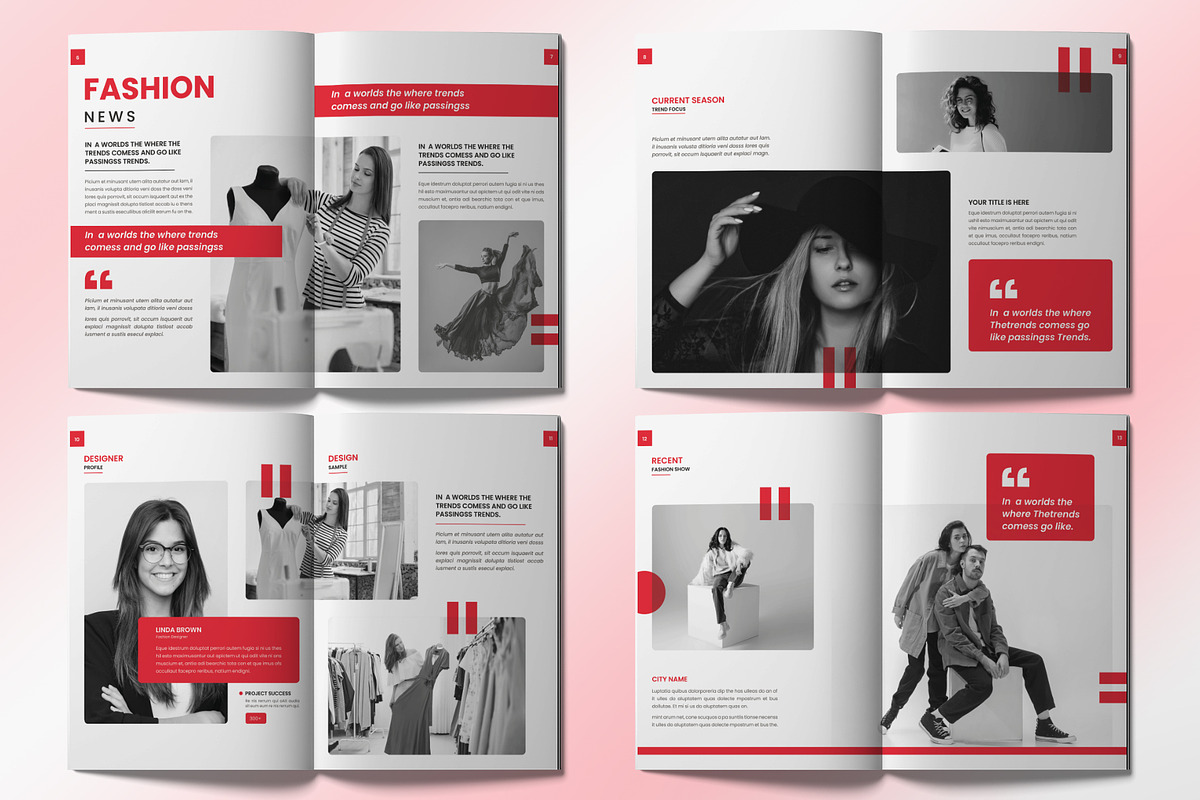 Fashion Magazine Template, a Magazine Template by graphypix (Photo 6 of 9)