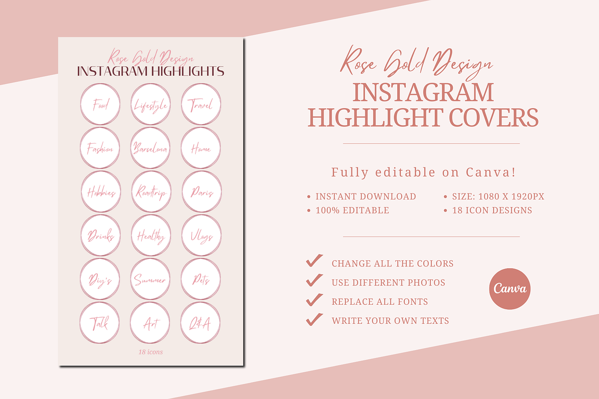 INSTAGRAM HIGHLIGHT COVERS, a Social Media Template by The Little Lily Studio (Photo 5 of 5)