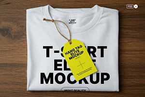 Perfectly Folded T-Shirt Mockup with, a Shirt Mockup by Elite Mockups