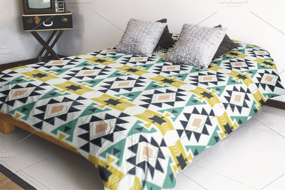 Southwestern Quilt Blankets Pattern, a Pattern Graphic by PPEthnicDecorPattern (Photo 2 of 10)