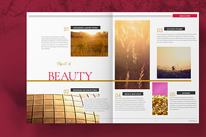 Magenta Magazine Layout