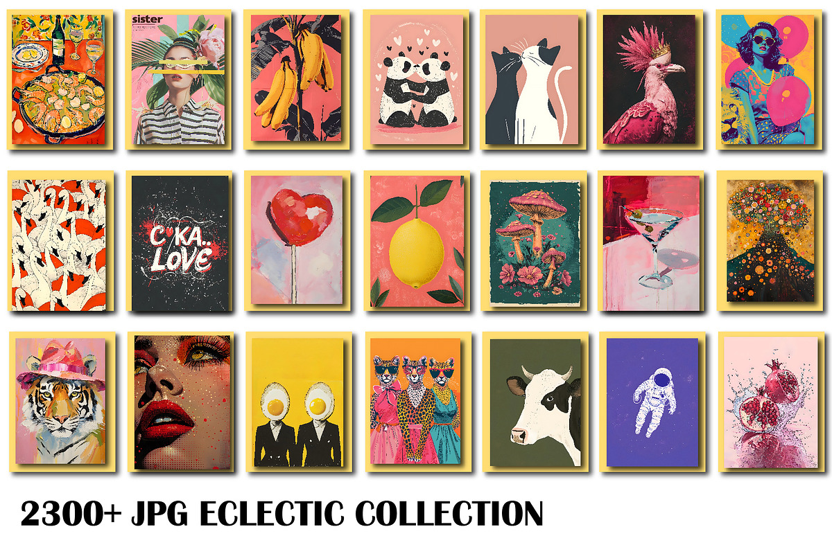 Eclectic Wall Art Collection JPG, a Wallpaper Photo by Chipshpow Graphics (Photo 9 of 9)
