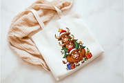 Highland Cow Christmas Trees Png, an Illustration by Watercolor design (Thumbnail 4 of 6)