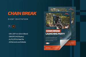 Chain Break - Event Invitation, an Invitation Template by StreaksideStd